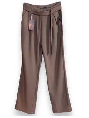 Funyyzo Wide Leg Trouser Pants Taupe Women's 10 (Tag says 18 but waist is 15")